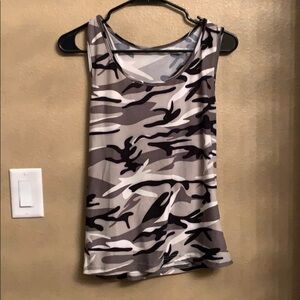 Grey & Black Camo Tank Top (XL)